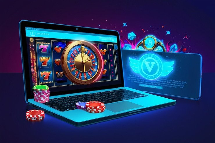 Dealer terlatih menjalankan permainan Dealer profesional memutar roda roulette